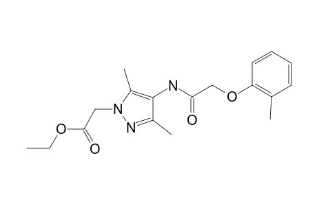 1H-Pyrazole-1-acetic acid, 3,5-dimethyl-4-[[2-(2-methylphenoxy)acetyl]amino]-, ethyl ester