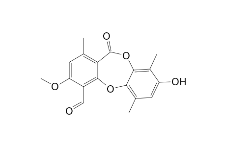 11H-Dibenzo[b,e][1,4]dioxepin-4-carboxaldehyde, 8-hydroxy-3-methoxy-1,6,9-trimethyl-11-oxo-