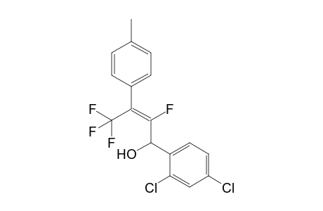 (E)-4,4,4-Trifluoro-3-(4-methylphenyl)-2-fluoro-1-(2,4-dichlorophenyl)but-2-en-1-ol