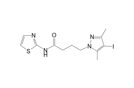 1H-Pyrazole-1-butanamide, 4-iodo-3,5-dimethyl-N-(2-thiazolyl)-