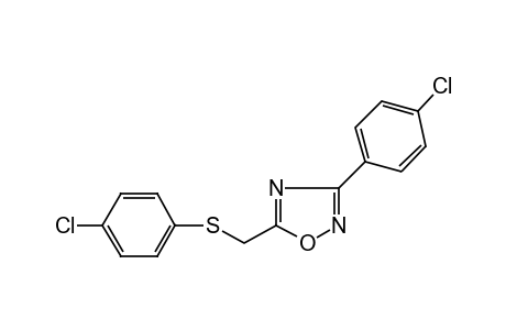 3-(p-chlorophenyl)-5-{[(p-chlorophenyl)thio]methyl}-1,2,4-oxadiazole