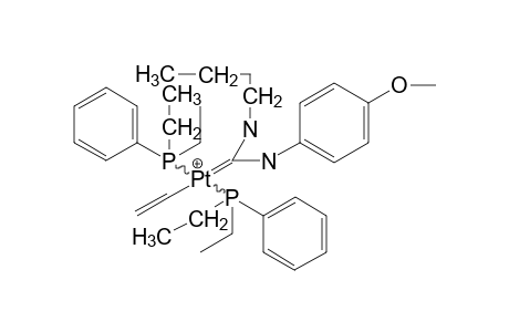 trans-[PT{C(NHBU)(NHC6H4OME-4)}(CH=CH2)(PET2PH)]+