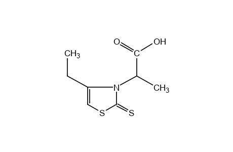 4-ethyl-alpha-methyl-2-thioxo-4-thiazoline-3-acetic acid