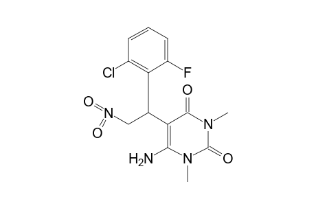 6-amino-5-[2-chloro-6-fluoro-alpha-(nitromethyl)benzyl]-1,3-dimethyluracil