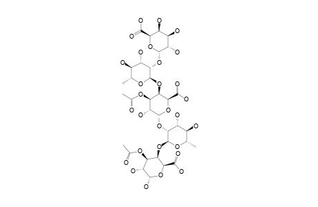 ALPHA-D-GALACTURONOPYRANOSYL-(1->2)-ALPHA-L-RHAMNOPYRANOSYL-(1->4)-3-O-ACETYL-ALPHA-D-GALACTURONOPYRANOSYL-(1->2)-ALPHA-L-RHAMNOPYRANOSYL-(1