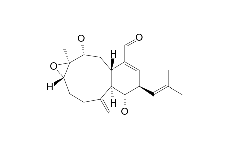 2H-Benzo[5,6]cyclonon[1,2-b]oxirene-4-carboxaldehyde, 1a,3,3a,6,7,7a,8,9,10,10a-decahydro-2,7-dihydroxy-1a-methyl-8-methyle ne-6-(2-methyl-1-propenyl)-, [1aS-(1aR*,2S*,3aR*,6S*,7R*,7aS*,10aS*)]-