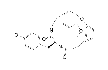 2-Oxa-10,13-diazatricyclo[15.2.2.13,7]docosa-3,5,7(22),17,19,20-hexaene-11,14-dione, 12-[(4-hydroxyphenyl)methyl]-4-methoxy-, (S)-