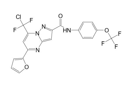 7-[chloranyl-bis(fluoranyl)methyl]-5-(furan-2-yl)-N-[4-(trifluoromethyloxy)phenyl]pyrazolo[1,5-a]pyrimidine-2-carboxamide