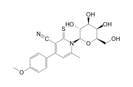 1,2-dihydro-1-(beta-D-galacetopyranosyl)-4-(p-methoxyphenyl)-6-methyl-2-thioxonicotinonitrile