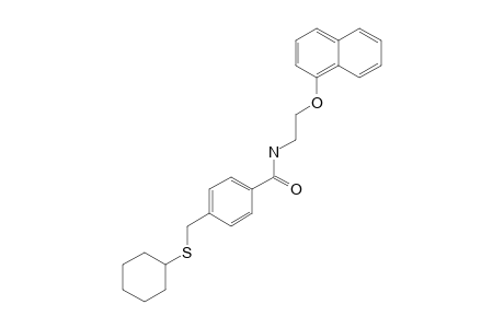 4-(cyclohexylsulfanylmethyl)-N-[2-(1-naphthyloxy)ethyl]benzamide