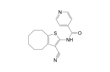 N-(3-cyano-4,5,6,7,8,9-hexahydrocycloocta[b]thien-2-yl)isonicotinamide