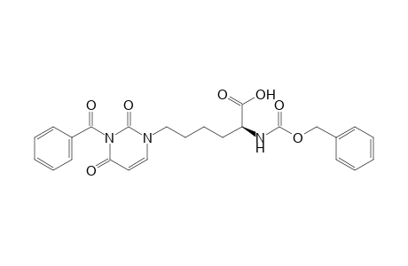 (2S)-Benzyloxycarbonylamino-6-(3-benzoyl-1-uracilyl)hexanoic acid