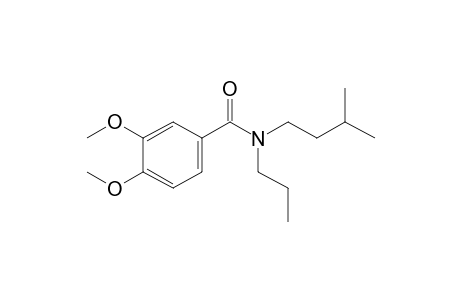 Benzamide, 3,4-dimethoxy-N-propyl-N-(3-methylbutyl)-