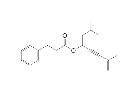 3-Phenylpropionic acid, 2,7-dimethyloct-7-en-5-yn-4-yl ester