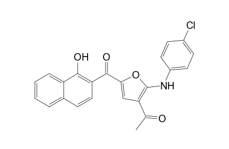 1-{2-[(4-Chlorophenyl)amino]-5-[(1-hydroxynaphthalen-2-yl)-carbonyl]furan-3-yl}ethan-1-one