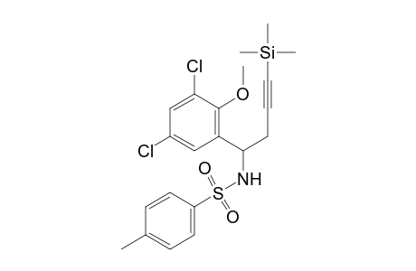 N-[1-(3,5-Dichloro-2-methoxyphenyl)-4-(trimethylsilyl)but-3-ynyl]-4-methyl-benzenesulfonamide