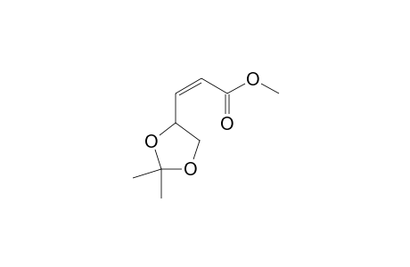 Methyl (2Z)-3-(2,2-dimethyl-1,3-dioxolan-4-yl)-2-propenoate