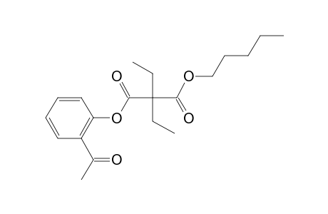 Diethylmalonic acid, 2-acethylphenyl pentyl ester