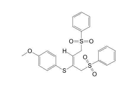 (E)-p-{{3-(phenylsulfonyl)-1-[(phenylsulfonyl)methyl]propenyl}thio}anisole