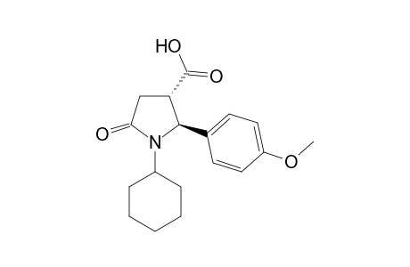 Trans-1-cyclohexyl-2-(p-methoxyphenyl)-5-oxo-3-pyrrolidinecarboxylic acid