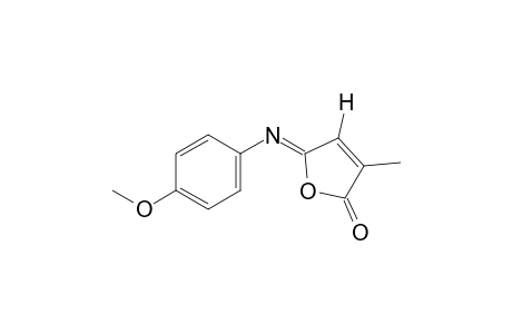 5-[(p-methoxyphenyl)imino]-3-methyl-2(5H)-furanone