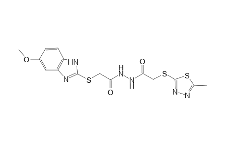 N'-{[(5-methoxy-1H-benzimidazol-2-yl)sulfanyl]acetyl}-2-[(5-methyl-1,3,4-thiadiazol-2-yl)sulfanyl]acetohydrazide