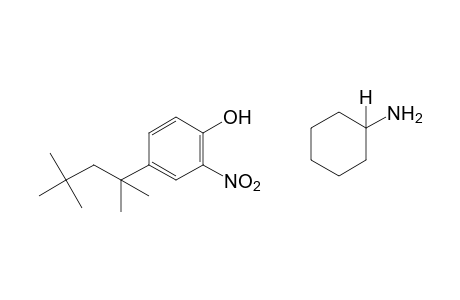 2-Nitro-4-(1,1,3,3-tetramethylbutyl)phenol, compound with cyclohexylamine