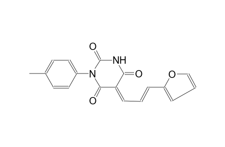 (5E)-5-[(2E)-3-(2-furyl)-2-propenylidene]-1-(4-methylphenyl)-2,4,6(1H,3H,5H)-pyrimidinetrione