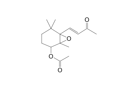 1-Benzoxirene, 5a-[3-oxo-1-butenyl]perhydro-2-hydroxy-1a,5,5-trimethyl-, acetate