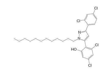5-(4,6-DICHLORO-2-HYDROXYPHENYL)-3-(2,4-DICHLOROPHENYL)-1-DODECYL-PYRAZOLE