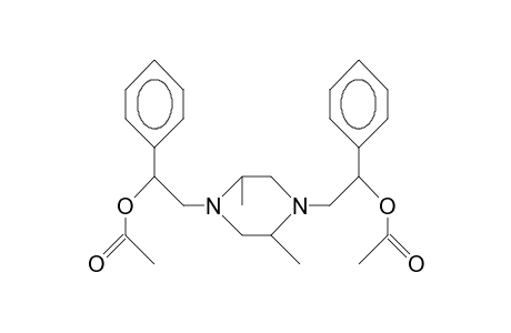 cis-2,5-Dimethyl.alpha.-1,4-bis-(2-phenyl-2-acetoxy-ethyl)-piperazine