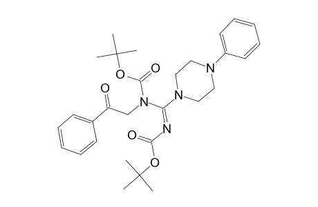 N1,N2-Bis(tert-butoxycarbonyl)-N1-(2-oxo-2-phenylethyl)-4-phenylpiperazine-1-carboxamidine