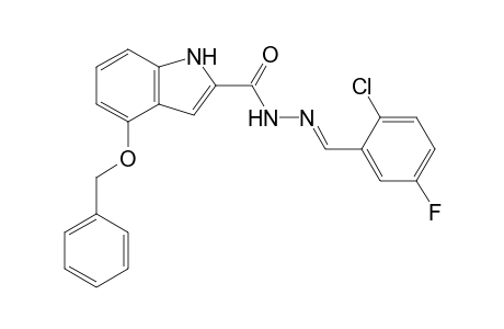 4-Benzoxy-N-[(E)-(2-chloro-5-fluoro-benzylidene)amino]-1H-indole-2-carboxamide