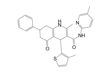 2-methyl-N-(5-methyl-2-pyridinyl)-4-(3-methyl-2-thienyl)-5-oxo-7-phenyl-1,4,5,6,7,8-hexahydro-3-quinolinecarboxamide