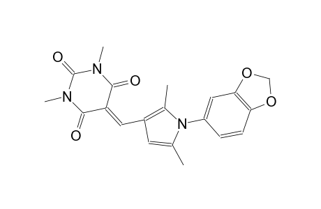 5-{[1-(1,3-benzodioxol-5-yl)-2,5-dimethyl-1H-pyrrol-3-yl]methylene}-1,3-dimethyl-2,4,6(1H,3H,5H)-pyrimidinetrione