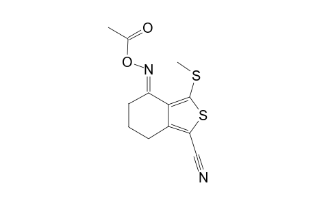 3-(methylthio)-4-oxo-4,5,6,7-tetrahydrobenzo[c]thiophene-1-carbonitrile, O-acetyloxime