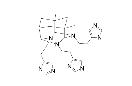 3,5,12-TRIS-[2-(IMIDAZOL-4-YL)-ETHYL]-1,7,9-TRIMETHYL-3,5,12-TRIAZATETRACYCLO-[5.3.1.1(2,6).0(4,9)]-DODECANE