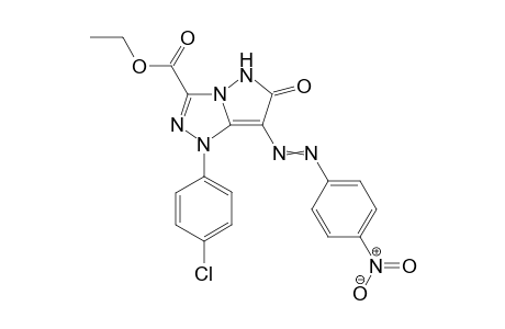 1-(4-Chlorophenyl)-3-ethoxycarbonyl-7-(4-nitrophenylazo)-5,6-dihydro-pyrazolo[5,1-c][1,2,4]triazol-6-one