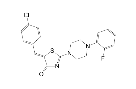 (5Z)-5-(4-chlorobenzylidene)-2-[4-(2-fluorophenyl)-1-piperazinyl]-1,3-thiazol-4(5H)-one