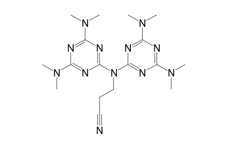 3-{N,N-bis[4,6-bis(N,N-dimethylamino)]-s-triazin-2-yl}-aminopropionitrile