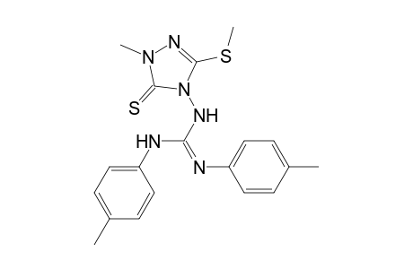 Guanidine, N-[1,5-dihydro-1-methyl-3-(methylthio)-5-thioxo-4H-1,2,4-triazol-4-yl]-N',N''-bis(4-methylphenyl)-