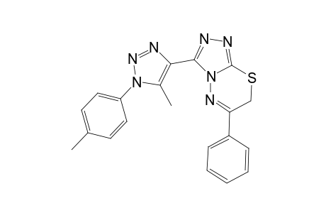 7H-3-[5-Methyl-1-(4-methylphenyl)-1,2,3-triazol-4-yl]-1,2,3-triazol-4-yl]-6-phenyl-s-triazolo[3,4-b]-1,3,4-thiadiazine
