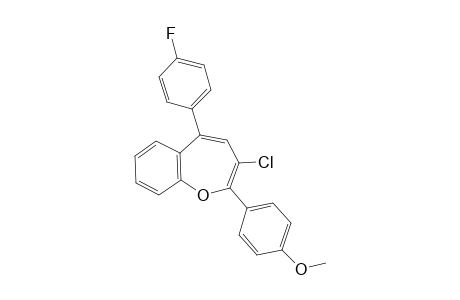 Benzo[b]oxepine, 3-chloro-5-(4-fluorophenyl)-2-(4-methoxyphenyl)-