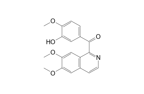 6,7-DIMETHOXY-3'-HYDROXY-4'-METHOXYOXOBENZYLISOQUINOLINE