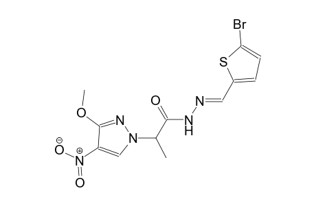 N'-[(E)-(5-bromo-2-thienyl)methylidene]-2-(3-methoxy-4-nitro-1H-pyrazol-1-yl)propanohydrazide