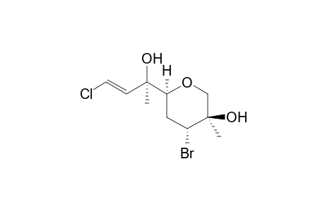 (3R,4R,6S)-4-bromanyl-6-[(E,2R)-4-chloranyl-2-oxidanyl-but-3-en-2-yl]-3-methyl-oxan-3-ol