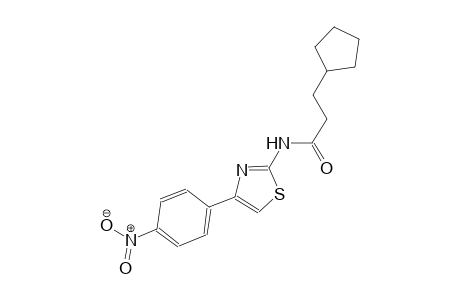 3-cyclopentyl-N-[4-(4-nitrophenyl)-1,3-thiazol-2-yl]propanamide