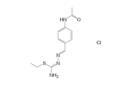 Ethyl N'-{[4-(acetylamino)phenyl]methylidene}hydrazonothiocarbamate hydrochloride