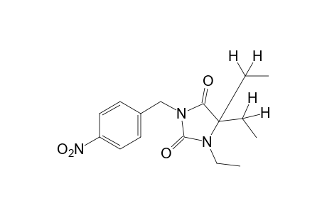 3-(p-nitrobenzyl)-1,5,5-triethylhydantoin