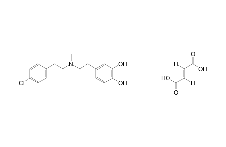 4-{2-[(p-chlorophenethyl)methylamino]ethyl}pyrocatechol, fumarate